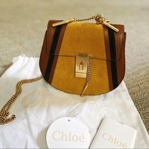 Chloe calfskin drew shoulder bag - classic tobacco